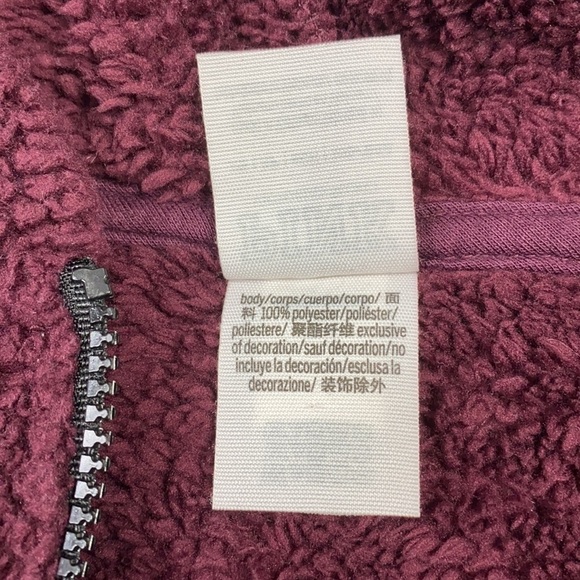 PINK Victoria's Secret Merlot Oversized Hooded Fuzzy Sweatshirt - Picture 6 of 7